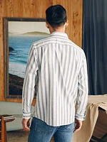 Supima Oxford Shirt (Tall) - Coastal Skies Stripe