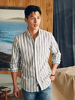Supima Oxford Shirt (Tall) - Coastal Skies Stripe