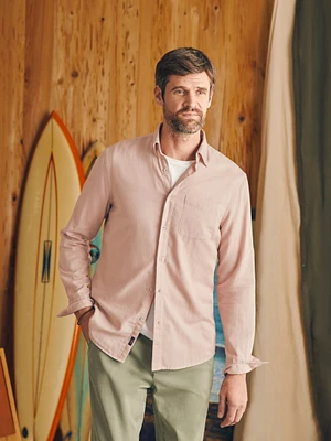 Sunwashed Chambray Shirt - Coastal Mauve