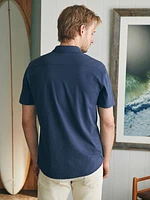 Short-Sleeve Sunwashed Knit Shirt (Single Pocket