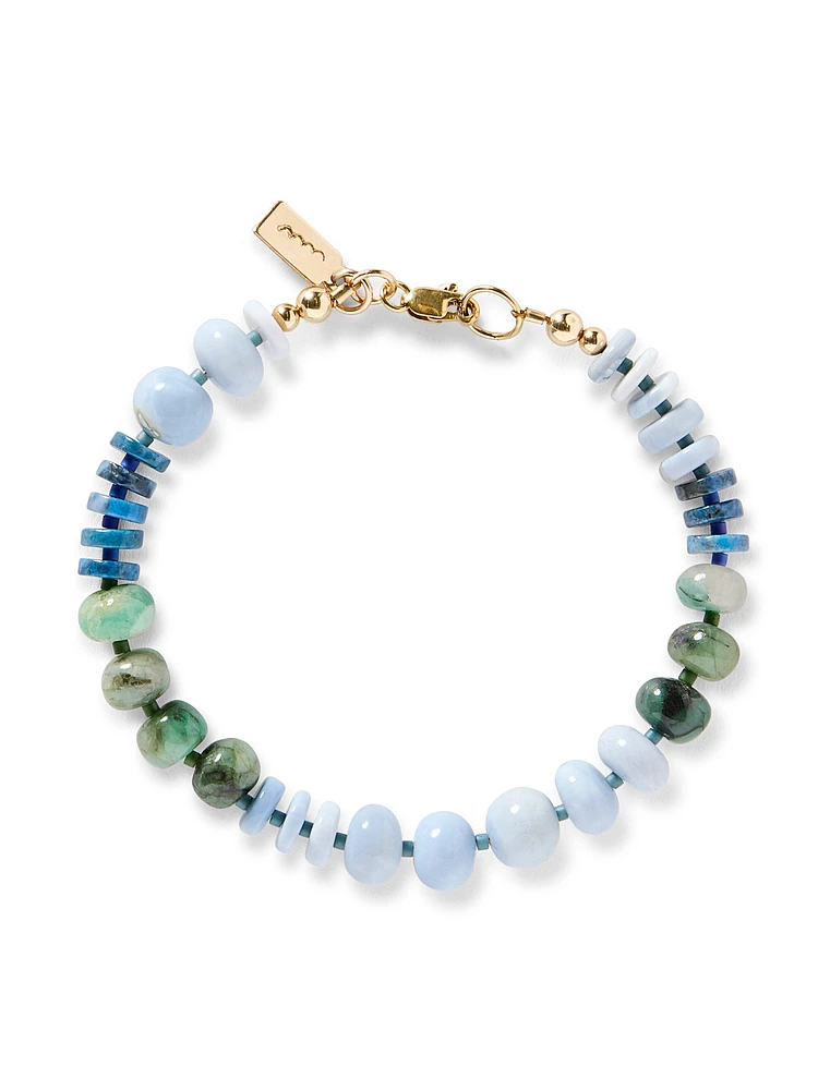 Faherty X Beyond The Sea Stone Bracelet - Emerald Lapis Opal