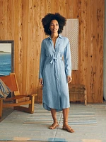 Tried & True Chambray Midi Shirtdress - Blue Tide Wash