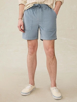 Corduroy Drawstring Utility Short - Light Flint