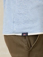 Cloud Reversible Crew - Ivory Heather Light Blue
