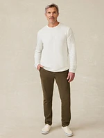 Cloud Reversible Crew - Ivory Heather Light Blue