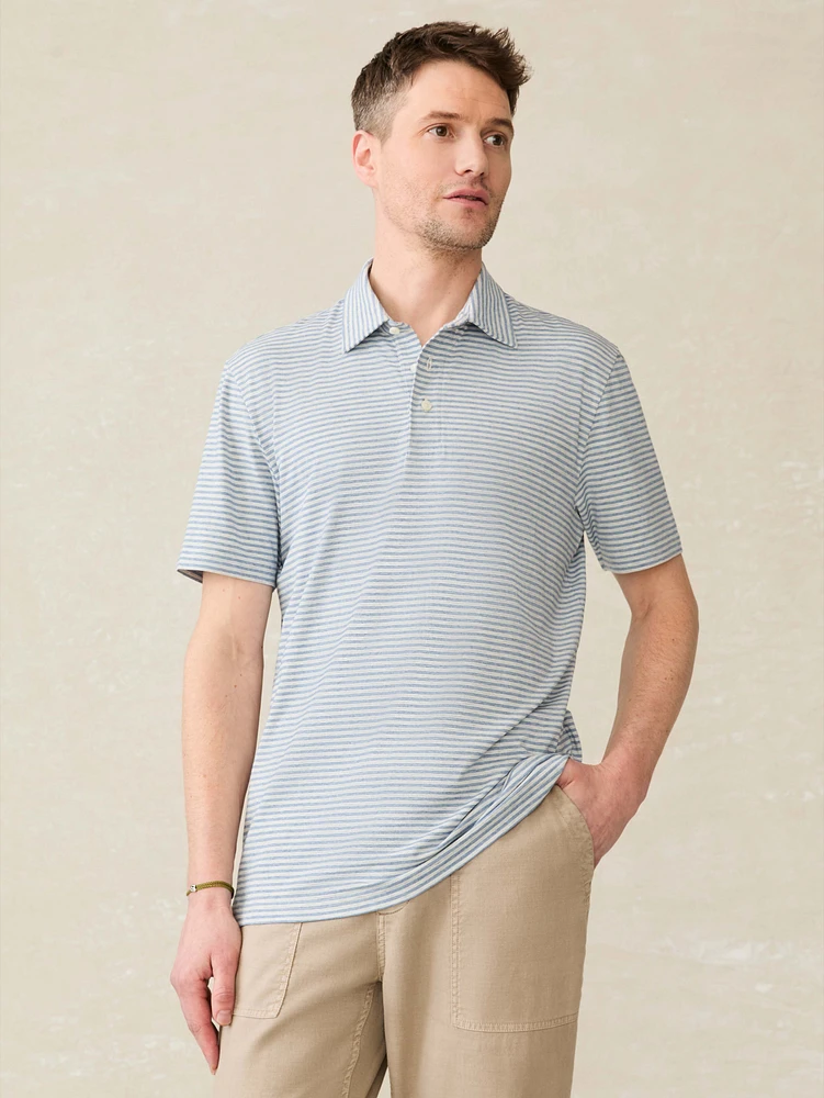 Short-Sleeve Movement™ Polo Shirt - Long Valley Stripe