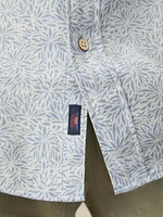 Short-Sleeve Breeze Shirt - Sky Blue Frond
