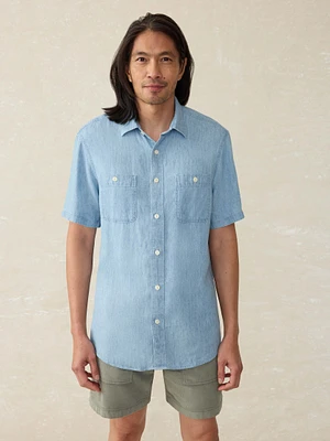 Short-Sleeve Tried and True Chambray Shirt