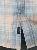 Long-Sleeve Breeze Shirt - Coral River Plaid