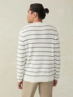 Sunwashed Crewneck Sweater - White Sage Stripe