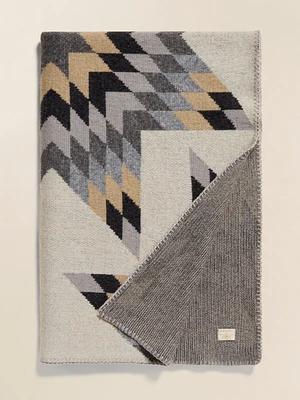B. Yellowtail Star Patchwork Blanket - Grey Star Patchwork