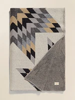 B. Yellowtail Star Patchwork Blanket - Grey Star Patchwork