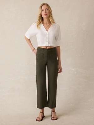 Stretch Terry Patch Pocket Ankle Pant