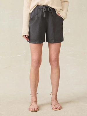 Topanga Drape Short - Washed Black
