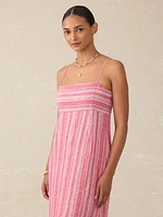 Sienna Linen Sun Dress - Granita Stripe