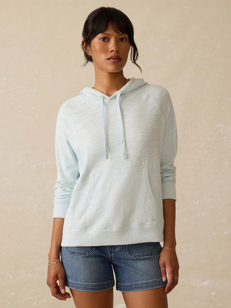 Sunwashed Slub Hoodie - Sky