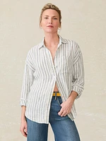 Santa Cruz Linen Relaxed Shirt - Oceanside Stripe