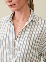 Santa Cruz Linen Relaxed Shirt - Oceanside Stripe