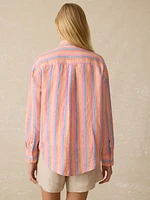 Laguna Linen Relaxed Shirt - Cabana Multi Stripe