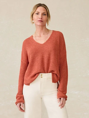 Miramar Linen V-Neck Sweater