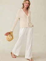 Miramar Linen Cardigan - Summer Sand