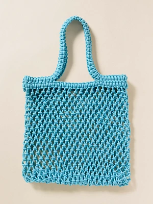 Sunwashed Macrame Tote