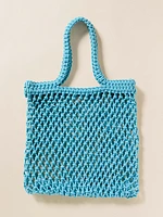 Sunwashed Macrame Tote