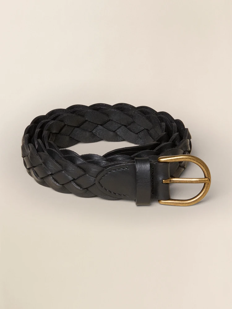 Women's Braided Belt - Black