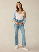 Stretch Terry Patch Pocket Ankle Pant - Eastern Shore Wash