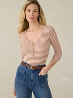 Freestyle Henley - Sandy Shoreline Stripe