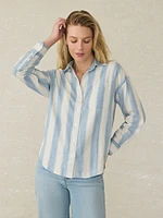 Tried & True Chambray Relaxed Shirt - Ocean Oasis Stripe