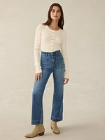 Stretch Cotton Cashmere Rib Cardigan