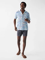 Short-Sleeve Kona Camp Shirt - Faherty Tour Print