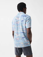 Short-Sleeve Kona Camp Shirt - Faherty Tour Print