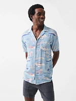 Short-Sleeve Kona Camp Shirt - Faherty Tour Print