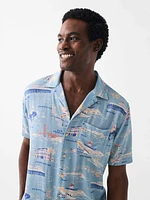 Short-Sleeve Kona Camp Shirt - Faherty Tour Print