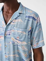 Short-Sleeve Kona Camp Shirt - Faherty Tour Print