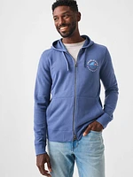 Charleston Long-Sleeve Terry Zip Hoodie - Faded Navy