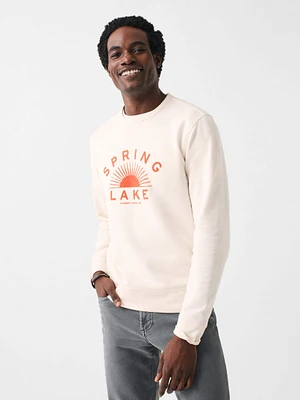 Spring Lake Long-Sleeve Terry Crewneck - Solar White