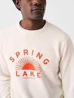 Spring Lake Long-Sleeve Terry Crewneck - Solar White