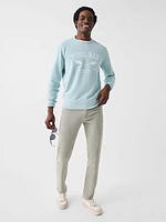 Spring Lake Long-Sleeve Terry Pool Bar Crewneck - Seafoam