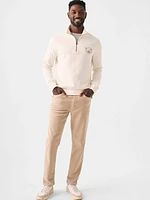 Kiawah Long-Sleeve Terry Quarter Zip - Solar White