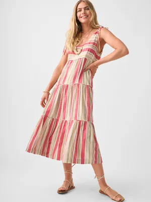 Lanai Linen Dress - Sol Stripe