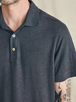 Short-Sleeve Linen Polo