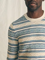 Striped Crew Sweater - Bristol Cream