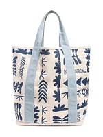 Anna Kahalekulu Naupaka Beach Tote - Seaside Naupaka Block