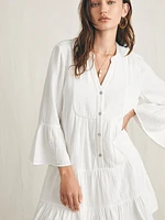 Dream Cotton Gauze Kasey Dress - White