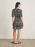 Orinda Mini Dress - Charcoal Chiyoda Floral