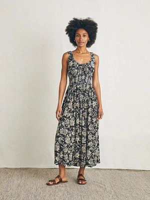 Sunseeker Midi Dress - Charcoal Chiyoda Floral