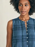 Isha Dress - Clearwater Navy Plaid